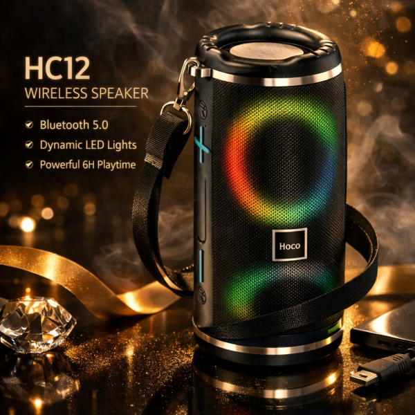 Hoco HC12 True Wireless Speaker – Premium Sound, Vibrant Style
