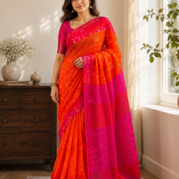 Authentic Handwoven Dhakai Jamdani Saree