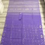 Exquisite Handwoven Lavender Dhakai Jamdani Saree