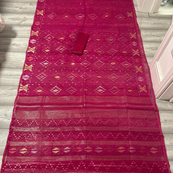 Handloom Dhakai Jamdani Saree – Premium Collection