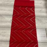 Dhakai Jamdani Radiant Red Chevron  Saree