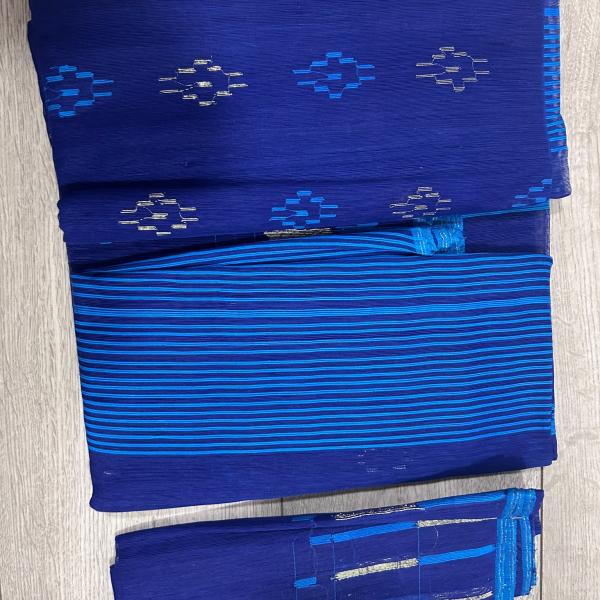Dhakai Jamdani Elegant Royal Blue Saree